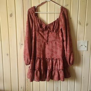 Puff sleeve mini dress